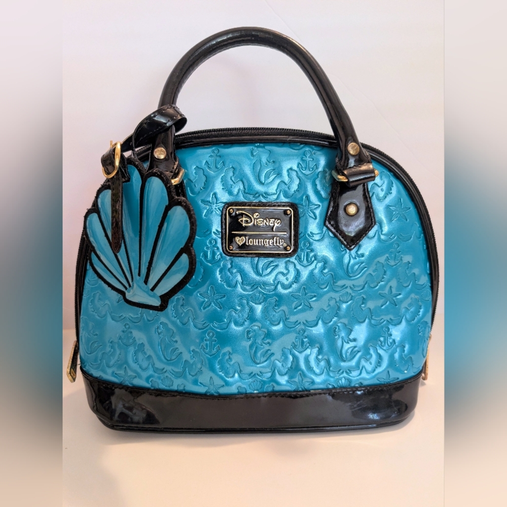 DISNEY LOUNGEFLY LITTLE MERMAID LIMITED EDITION DOME PURSE HANDBAG TURQUOISE BLU
